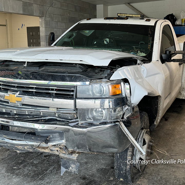 Clarksville Police shared this image of a truck after saying suspects fled